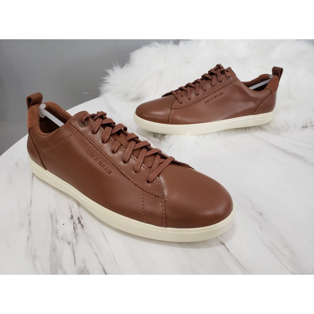 NEW NO BOX 8 Cole Haan Grand Plus Crosscourt C36924 Sneakers Mens Brown Leather